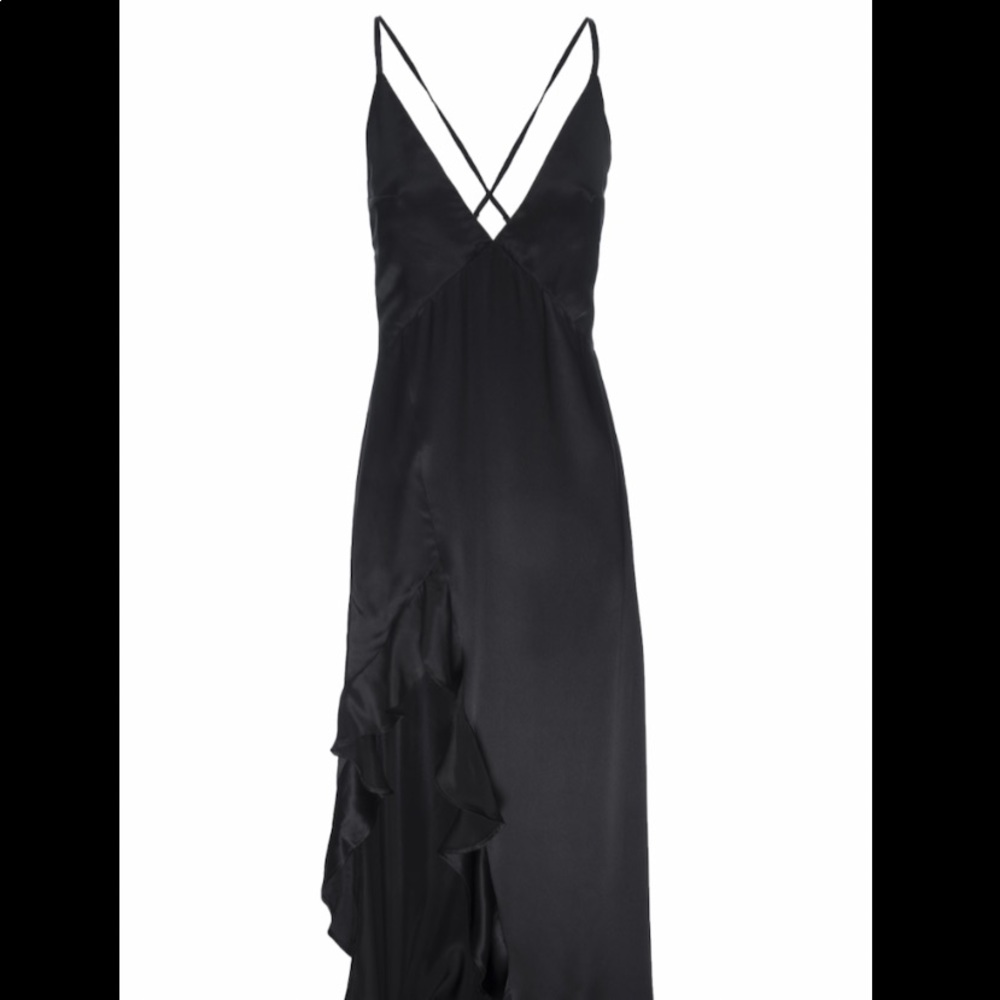 Nightcap Silk Black Dress